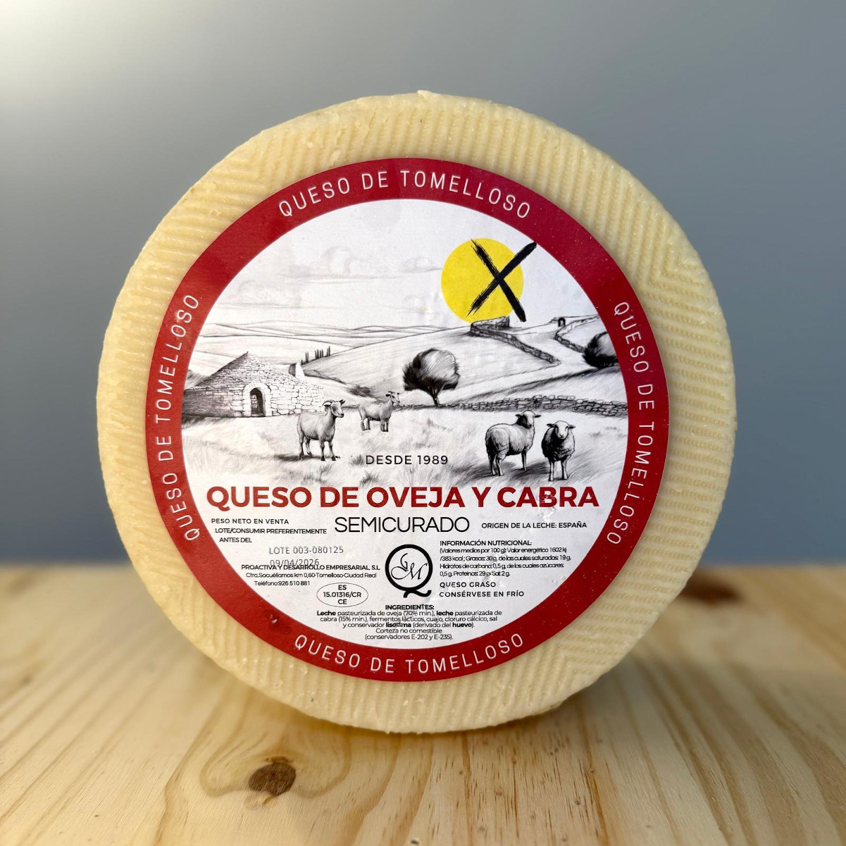 Queso Manchego de Oveja y Cabra SemiCurado Artesano