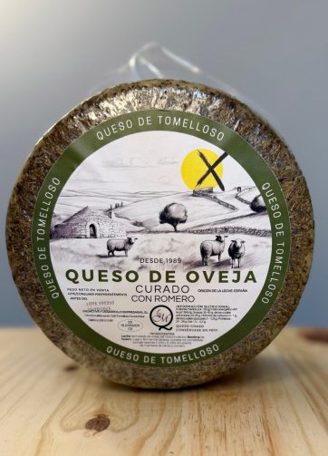 Queso Manchego de Leche Termizada de Oveja Curado al Romero