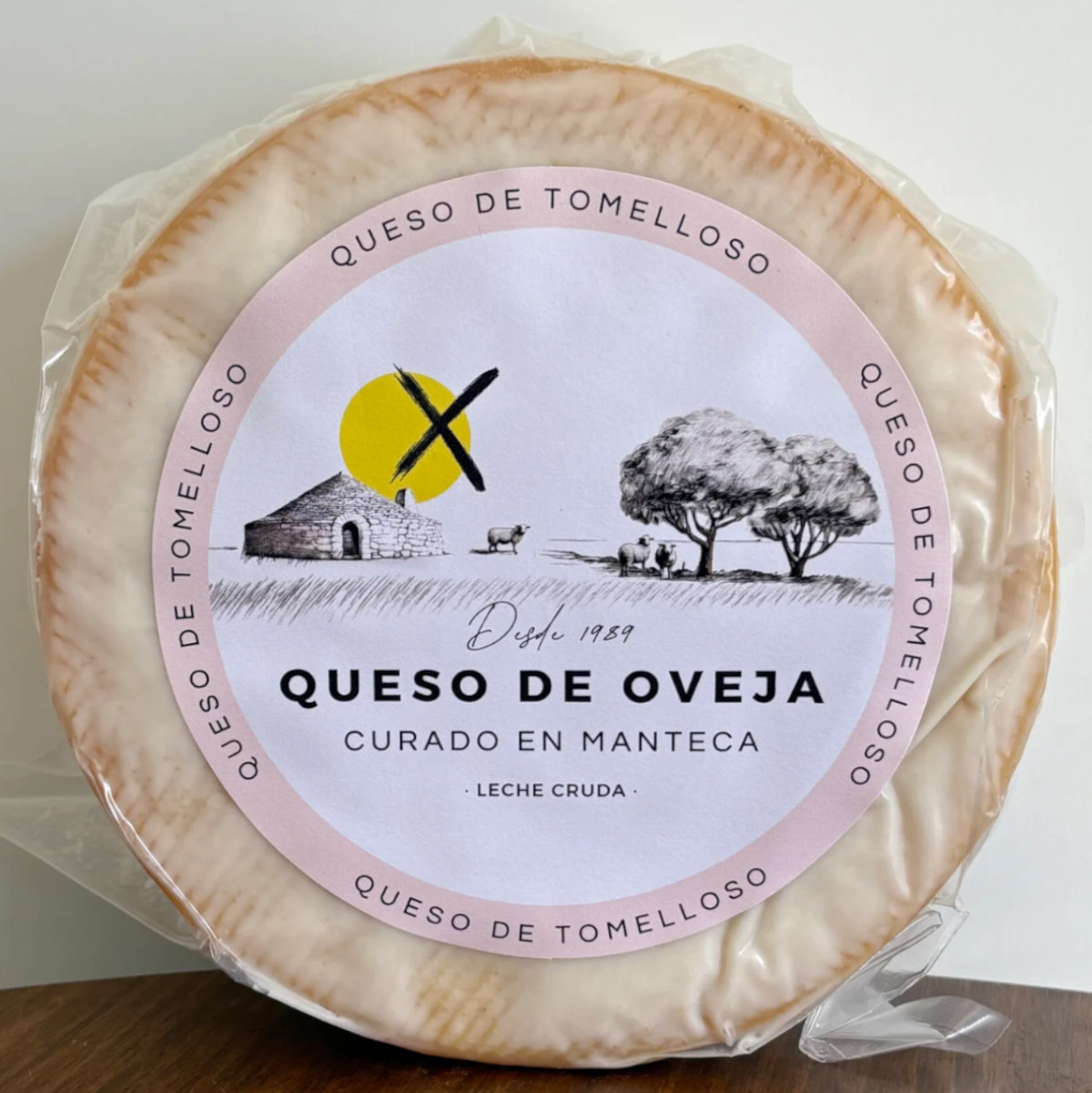 Queso Artesano de Leche Cruda de Oveja Curado en Manteca