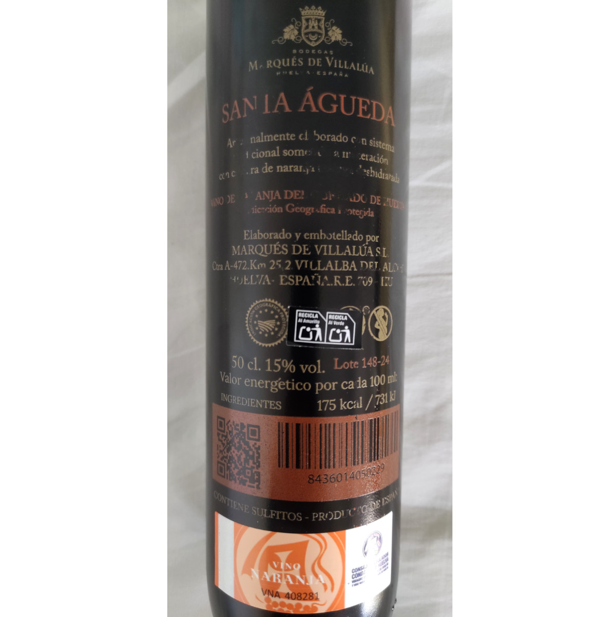 Marqués de Villalúa Ermita de Santa Agueda Pedro Ximénez Caja 06 ud - Imagen 2